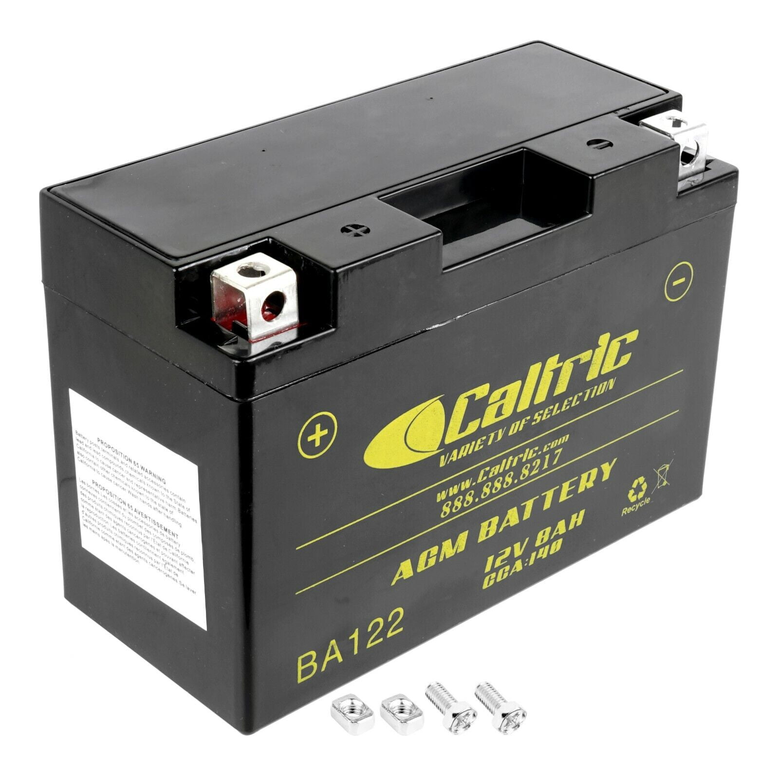XYZ Sales Caltric AGM Battery, 140 CCA Top Post, Yamaha Raptor 700