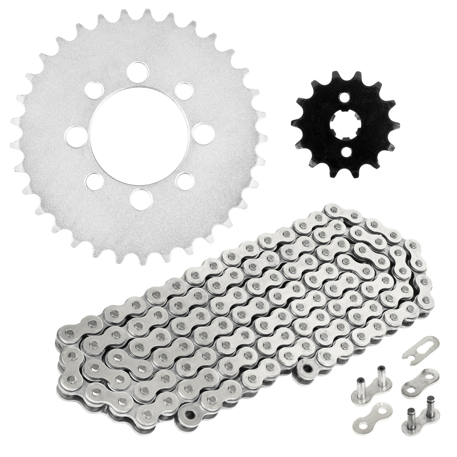 Caltric Drive Chain & Sprockets Kit For Yamaha FZ6 (2004-2009) - 520 Pitch, 120 Links, 46T/16T Steel Sprockets