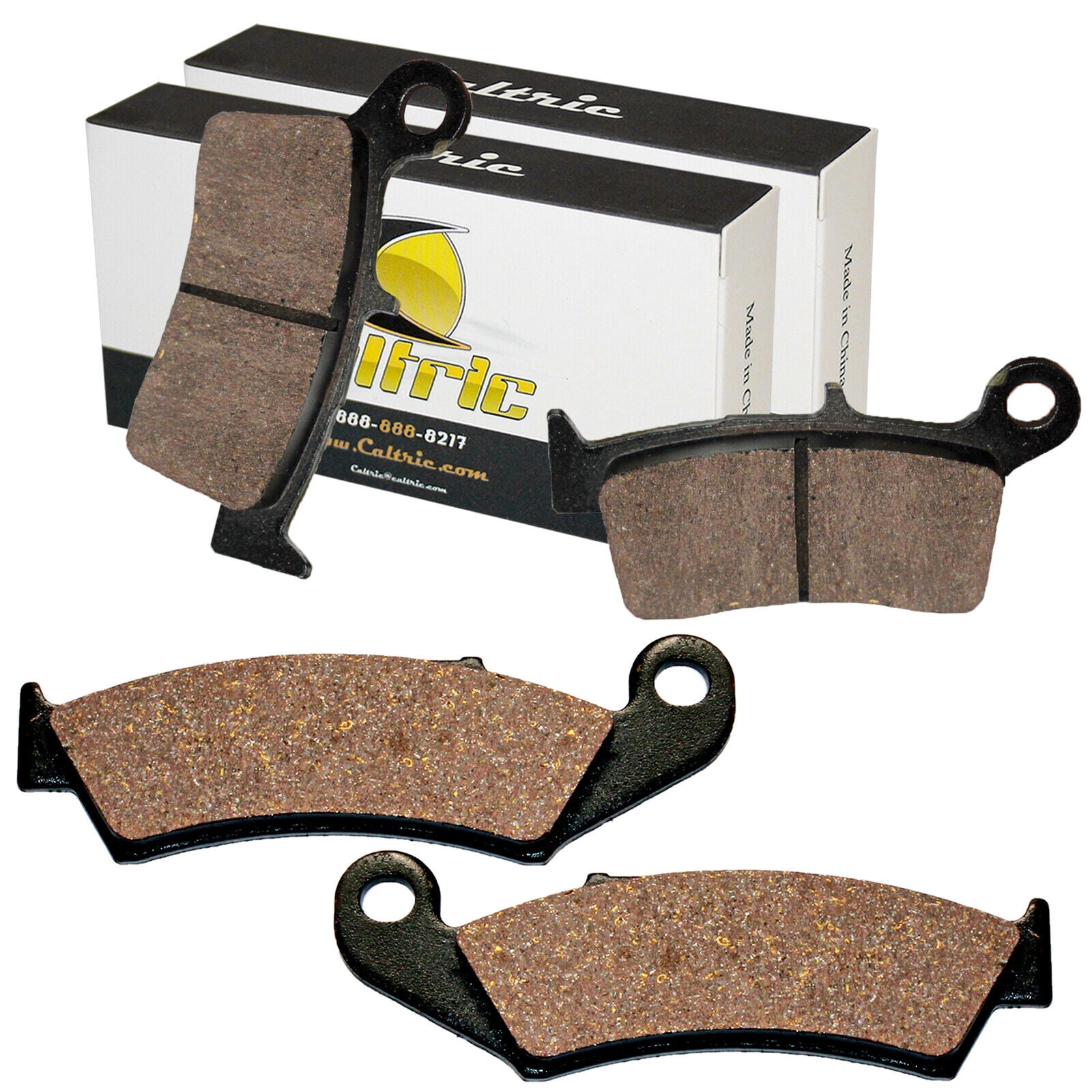 Caltric Rear Brake Pads Set - Compatible With Kawasaki KX250 1997-2000 & Other Dirt Bikes