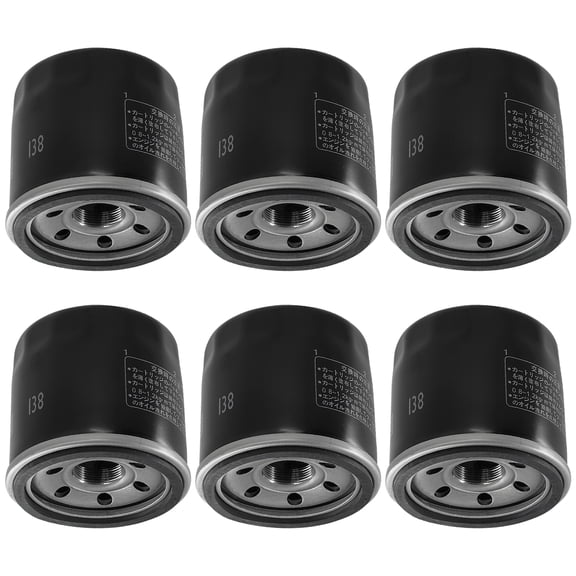 Caltric Oil Filter 6 Pack for Arctic Cat 400 Auto Man Core 4X4 2004-2008 2010-2013 / 0436-001