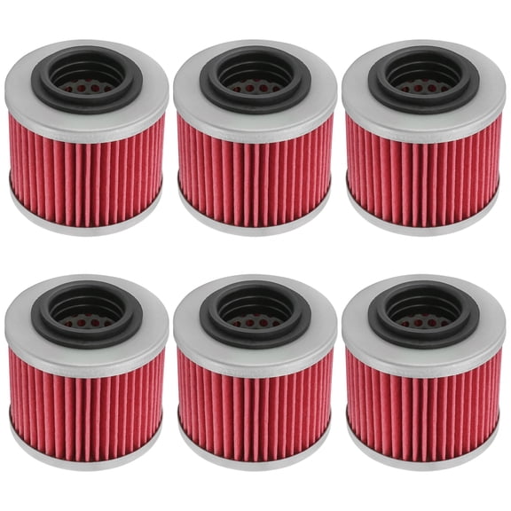 Caltric Oil Filter 6 Pack for BMW F650GS Dakar 650 652 2001-2007 11-41-2-343-118 and F650 Funduro 650 1993-2000 11-41-2-343-452