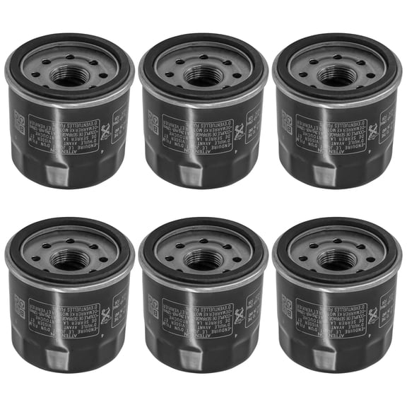 Caltric Oil Filter 6 Pack for Kawasaki Concours 1400 ZG1400 ABS 2008-2022 / ER650 Z650 2019-2024