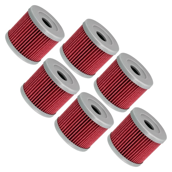 Caltric Oil Filter 6 Pack for Suzuki LT125 Quadrunner 19831987 and LT-Z90 20072023
