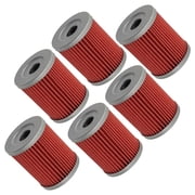 Caltric Oil Filter 6 Pack for Yamaha Majesty 400 YP400 2005 2015 and Morphous 250 CP250 2006 2008