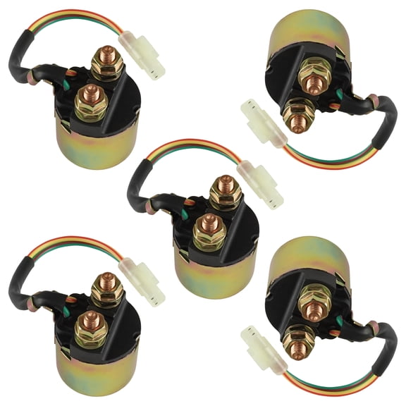 Caltric Starter Relay Solenoid 5 Pack for Honda TRX420 FA FE FM TE TM Rancher 420 2015-2021 and TRX350 FourTrax Rancher 2000-2006