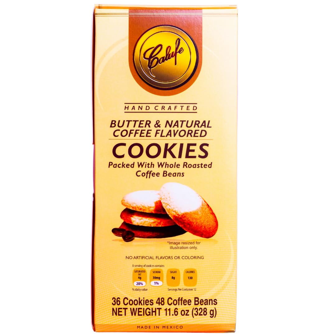 Calufe Butter & Coffee STF9 Cookies Crafted in Mexico with Real Butter and Natural Coffee
