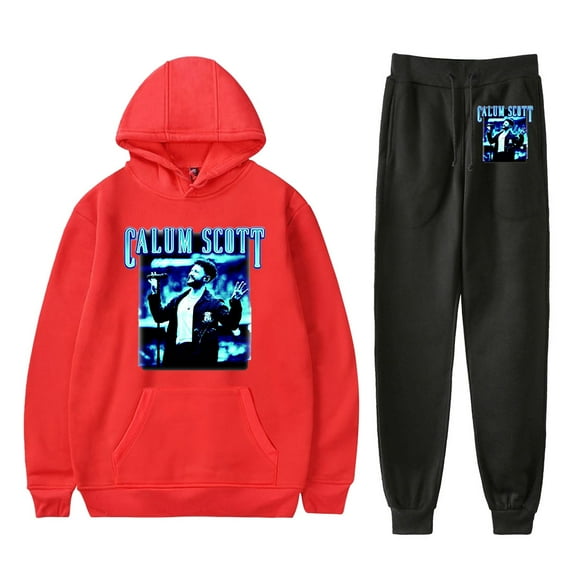 Calum Scott 2025 Merch Hoodie and SWEATPANTS set pop print Unisex Casual Street Clothing