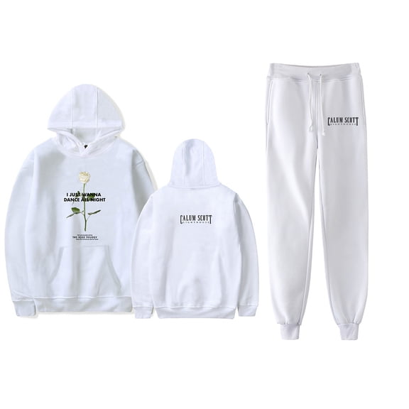 Calum Scott Rose Sweatsuit Men Women Fall Suit Streetwear Hoodies Jogger Pants Sets