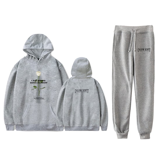 Calum Scott Rose Sweatsuit Men Women Fall Suit Streetwear Hoodies Jogger Pants Sets