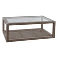 thumbnail image 1 of Calum Solid Wood Cocktail Table with Natural Cane Shelf, 1 of 3