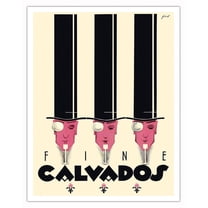 Calvados - Fine French Apple Brandy - Vintage Advertising Poster by Noël Fontanet c.1930 - Fine Art Matte Paper Print (Unframed) 11x14in