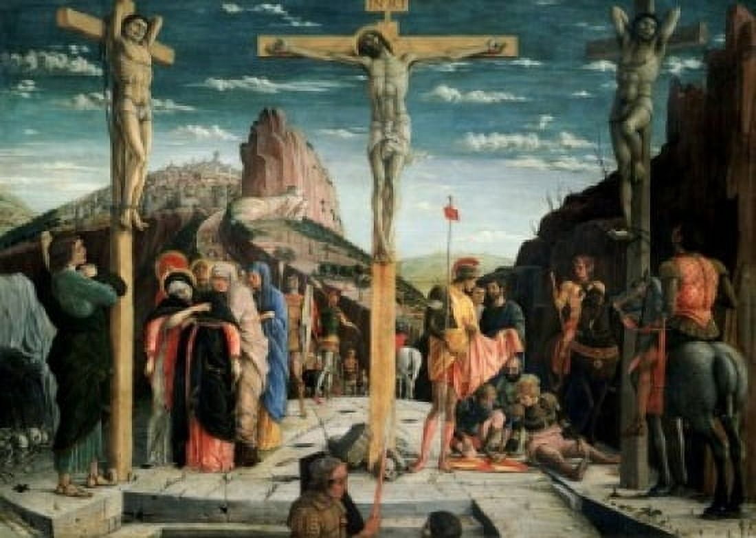 Calvary c 1457-60 Andrea Mantegna (1431-1506Italian) Musee du Louvre Paris Canvas Art - Andrea Mantegna (24 x 36)