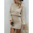 thumbnail image 1 of Calvaya Drop Shoulder Ribbed Knit Sweater Dress Fall Winter Cloth For Women, 1 of 9
