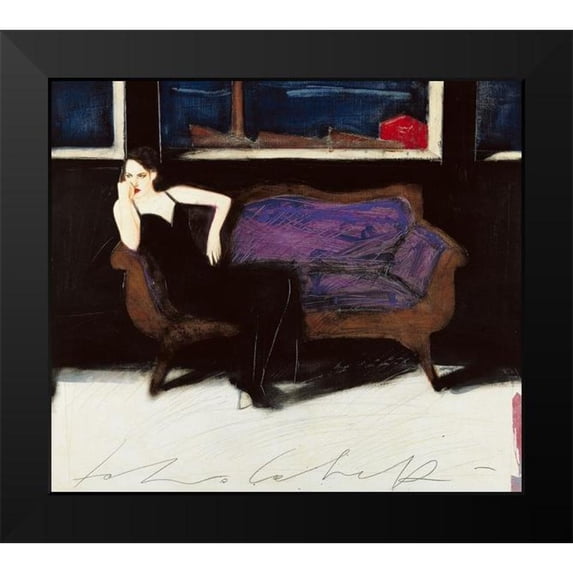 Calvetti, Fabio 13x12 Black Modern Framed Museum Art Print Titled - Pensiero lontano