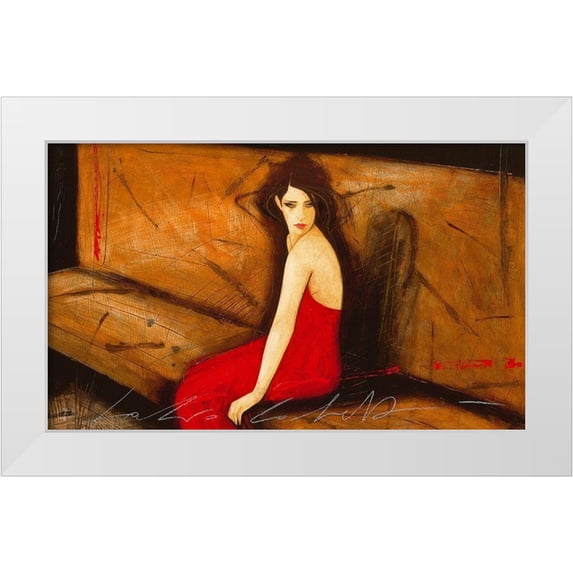 Calvetti, Fabio 32x21 White Modern Wood Framed Museum Art Print Titled - Improvviso silenzio