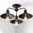 thumbnail image 1 of JONATHAN Y Calvin 18.5" 3-Light Iron Industrial LED Semi Flush Mount, Oil Rubbed Bronze, JYL7498A, 1 of 8