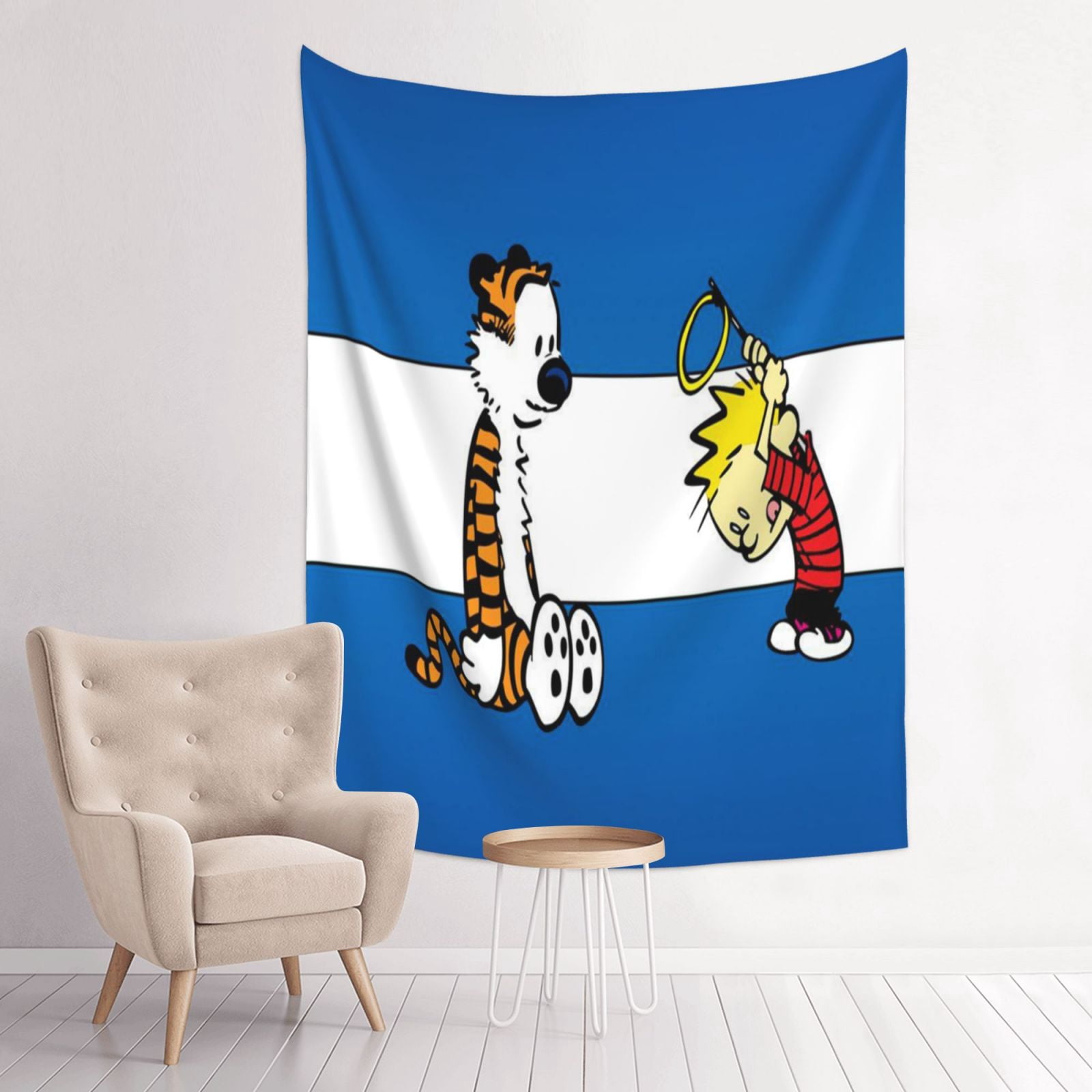 Calvin And Hobbe Wall Tapestry Poster For Bedroom Aesthetics Funny Room ...