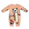 thumbnail image 1 of Calvin And Hobbes Baby Romper Toddler Long Sleeve Bodysuit Soft Skin-Friendly Jumpsuit Outfit with Snap Crotch 12-18M, 1 of 8