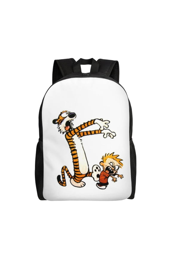 Calvin And Hobbes Backpack Casual Knapsack Simple All-Purpose Bookbag Travel Rucksack For Men And Women