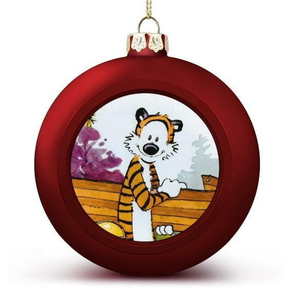 Calvin And Hobbes Christmas Balls Ornaments Decoration Xmas Tree Hanging Ornament Pendant for Home Indoor Holiday Party Decor 1PCS