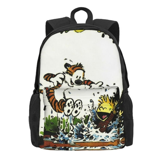 Calvin And Hobbes Daypack Large Capacity Casual Travel Backpack Stylish Rucksack For Work, Hiking & Leisure