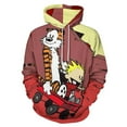 thumbnail image 1 of Calvin And Hobbes Hoodie 3D Print Pullover Hooded Long Sleeve Sweatshirts Tops Blouse with Pocket for Mens Womens, 1 of 8