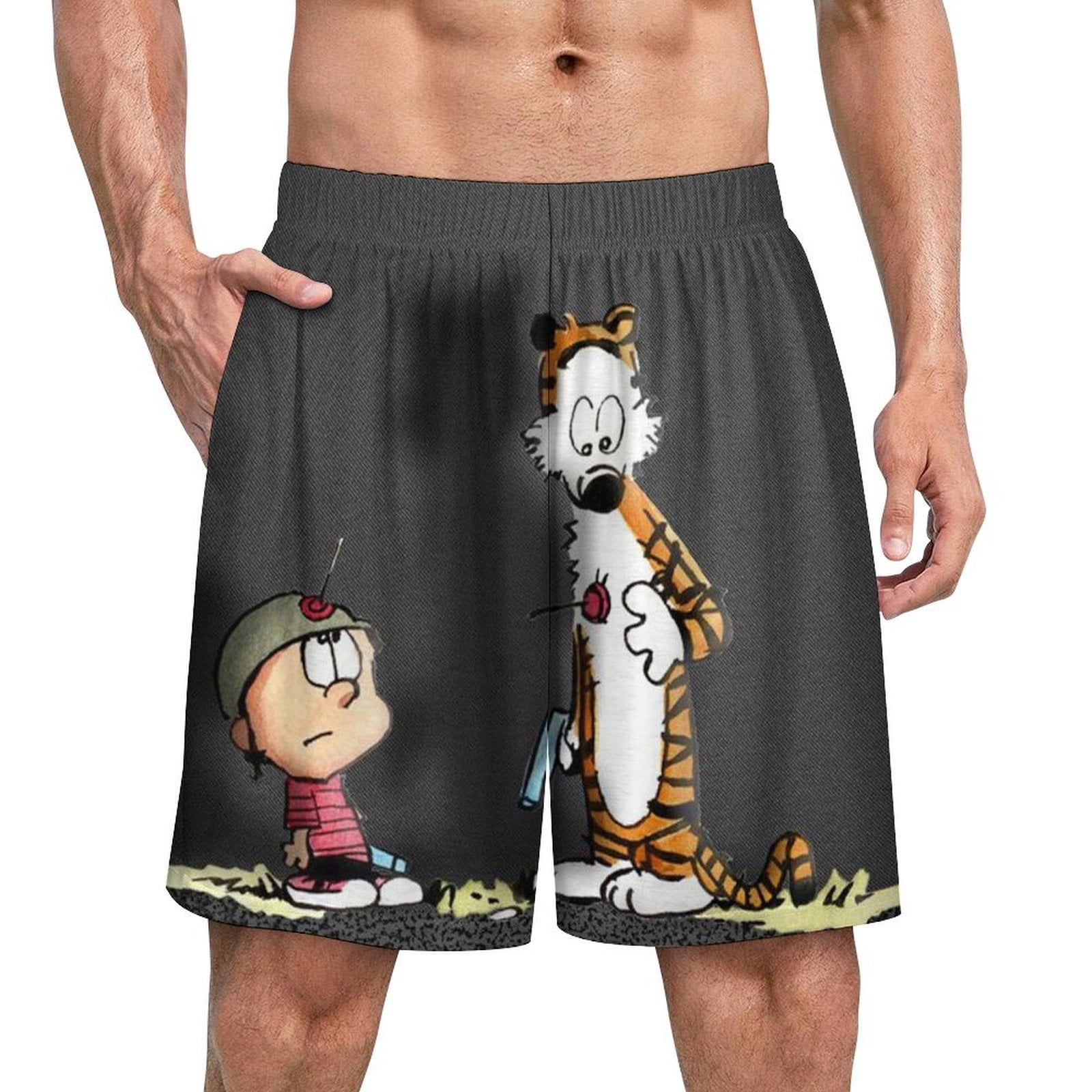 Calvin And Hobbes Men's Short Pajama Pants Soft Trendy Sleep