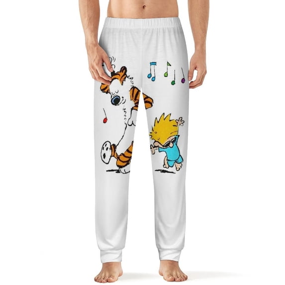 Calvin And Hobbes Men's Sleeping Pants Soft Pajama Lounge Pants Casual Sleep Pants 3XL
