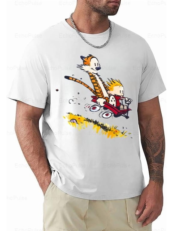 Calvin And Hobbes Wild Ride Funny Classic Comic Strip Fan Gift Unisex T-Shirt