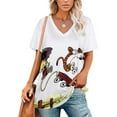 thumbnail image 1 of Calvin And Hobbes Women's Shirt V-Neck Breathable Short-Sleeve T-Shirt Casual Fashion Tee Soft & Trendy Blouse 5XL, 1 of 8