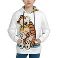 thumbnail image 1 of Calvin And Hobbes Youth Hoodies 3D Print Pullover Hooded Sweatshirt Unisex Casual Sweater Tops Blouse Long Sleeve Kids Hoodie Large, 1 of 8
