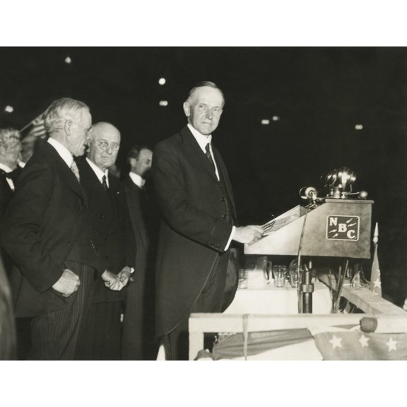 Calvin Coolidge Spoke In Support Of Herbert Hoover History (24 x 18)