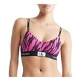 thumbnail image 1 of Calvin Klein 1996 Cotton Stretch Lightly Lined Bralette US, Alpha, Medium, Regular, Regular, Palace Pink Tiger Print, 1 of 2