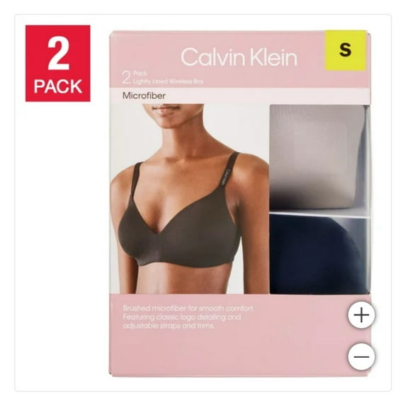 Calvin Klein 2 Pack Wireless Bra MEDIUM