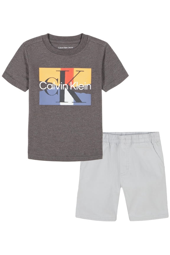 2 Piece Knit Woven Short Set