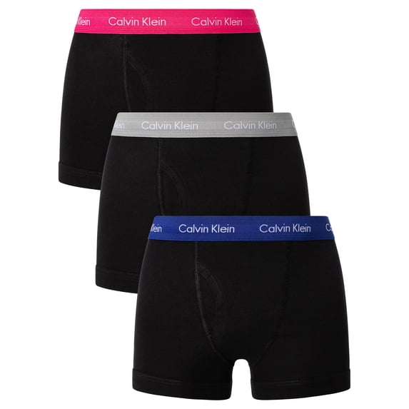 Calvin Klein 3 Pack Classic Trunks, Black