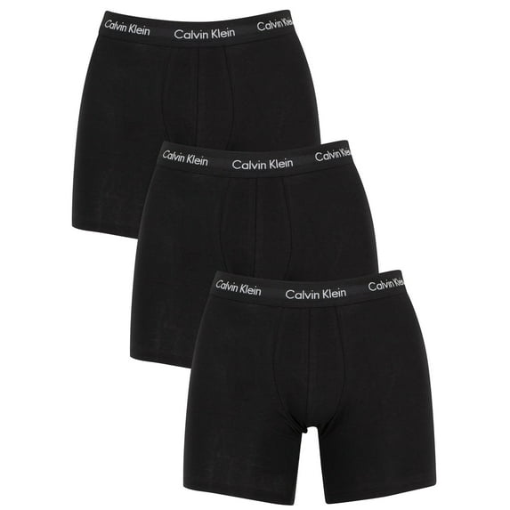 Calvin Klein 3 Pack Cotton Stretch Boxer Briefs, Black