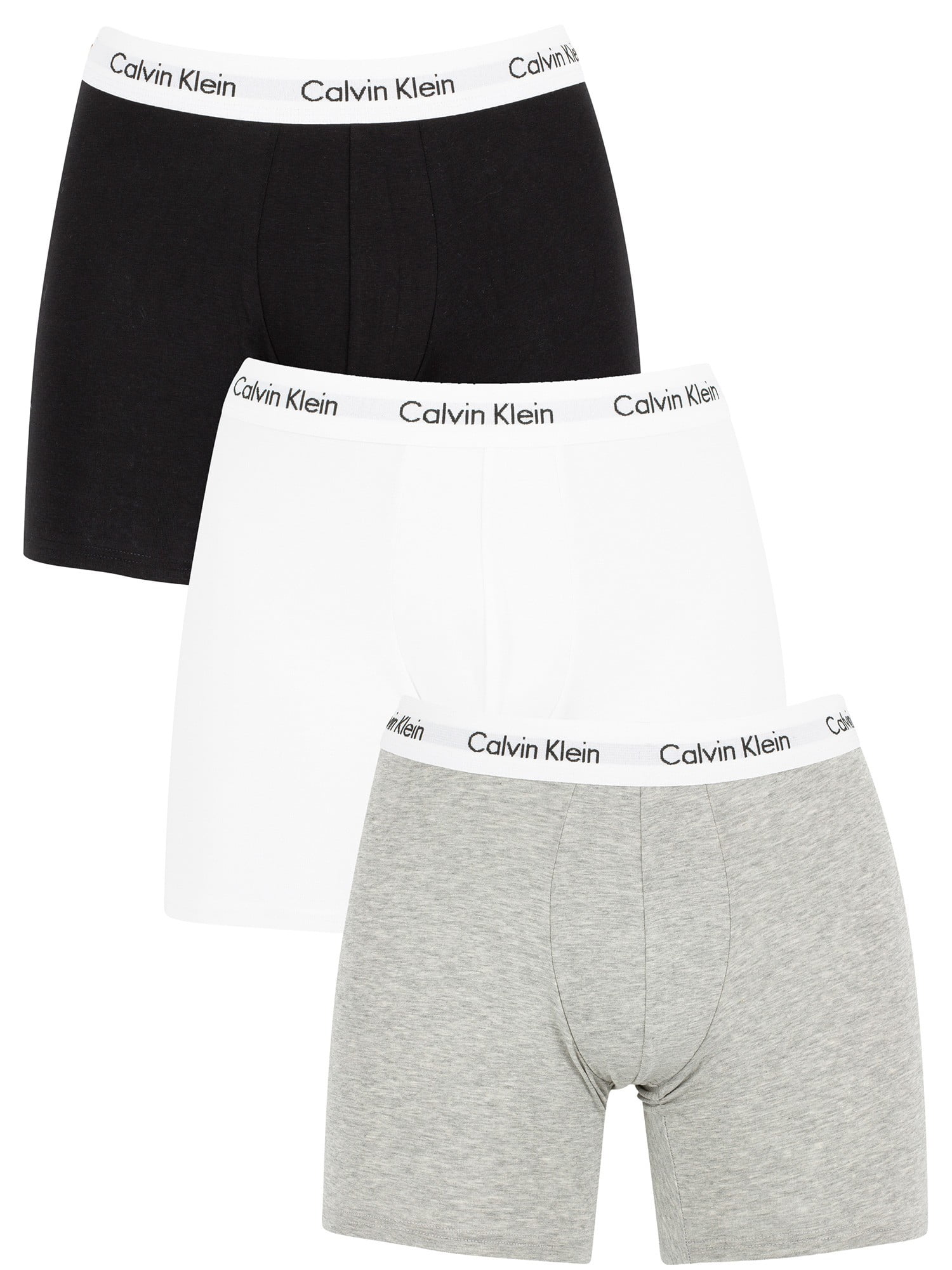 Calvin Klein 3 Pack Cotton Stretch Boxer Briefs, White 