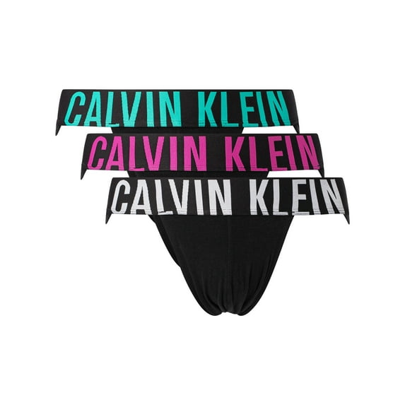 Calvin Klein 3 Pack Intense Power Jock Straps, Black