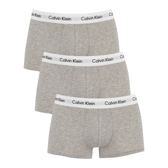 Calvin Klein 3 Pack Low Rise Trunks, Grey