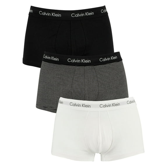 Calvin Klein 3 Pack Low Rise Trunks, Multicoloured