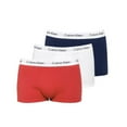 thumbnail image 1 of Calvin Klein 3 Pack Low Rise Trunks, Multicoloured, 1 of 4