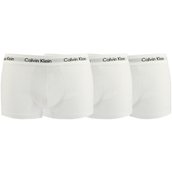 Calvin Klein 3 Pack Low Rise Trunks, White