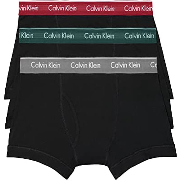 Calvin Klein 3 Pack Men's Size Underwear Cotton Classic Fit Trunk CK Black