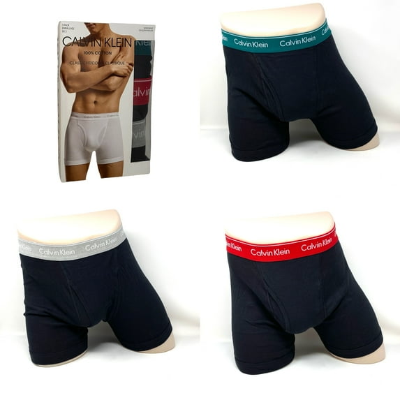 Calvin Klein 3 Pack Men's Underwear Cotton Black CK Classic Fit Boxer Brief