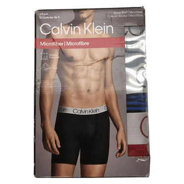 Calvin Klein 3 Pack Microfiber Boxer Briefs Multi Color Small