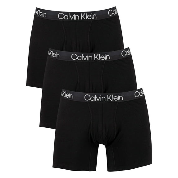 Calvin Klein 3 Pack Modern Structure Boxer Briefs, Black