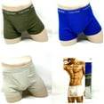 thumbnail image 1 of Calvin Klein 3 Pack Trunk Cotton Blue Brown Gray Logo Classic Fit Mens Size, 1 of 3