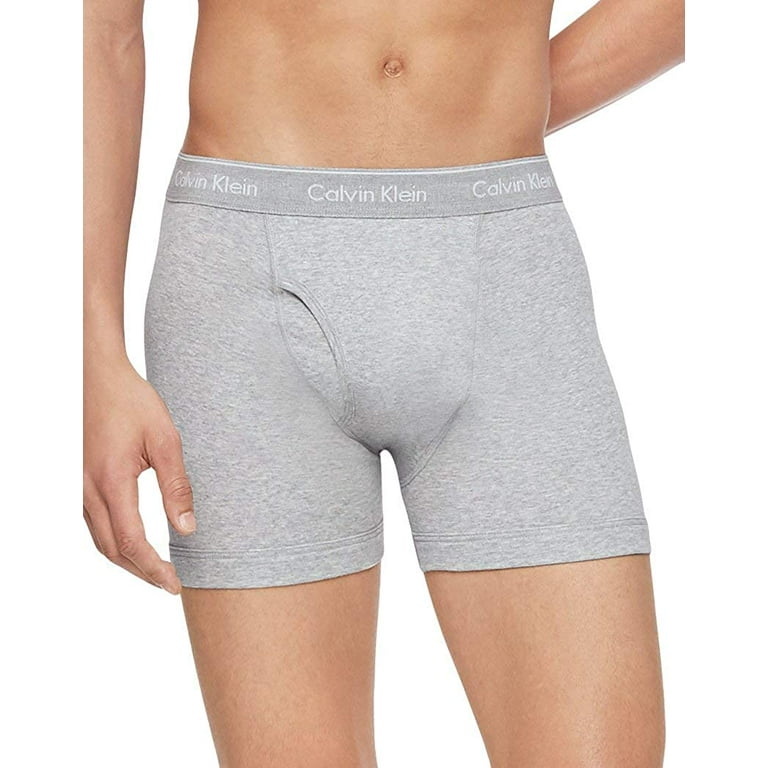 Calvin Klein 3Pk Boxer Brief Cotton Classics Mens Active Underwears Size S,  Color: Grey