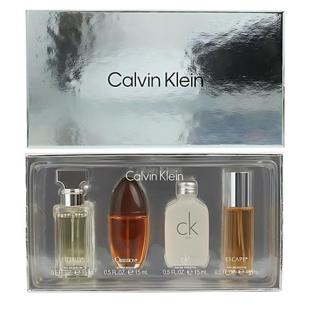 Calvin Klein Collection, Perfume for Men and Women 4 Piece Edp & Edt Mini Perfume Gift Set 0.5 oz 15 ml